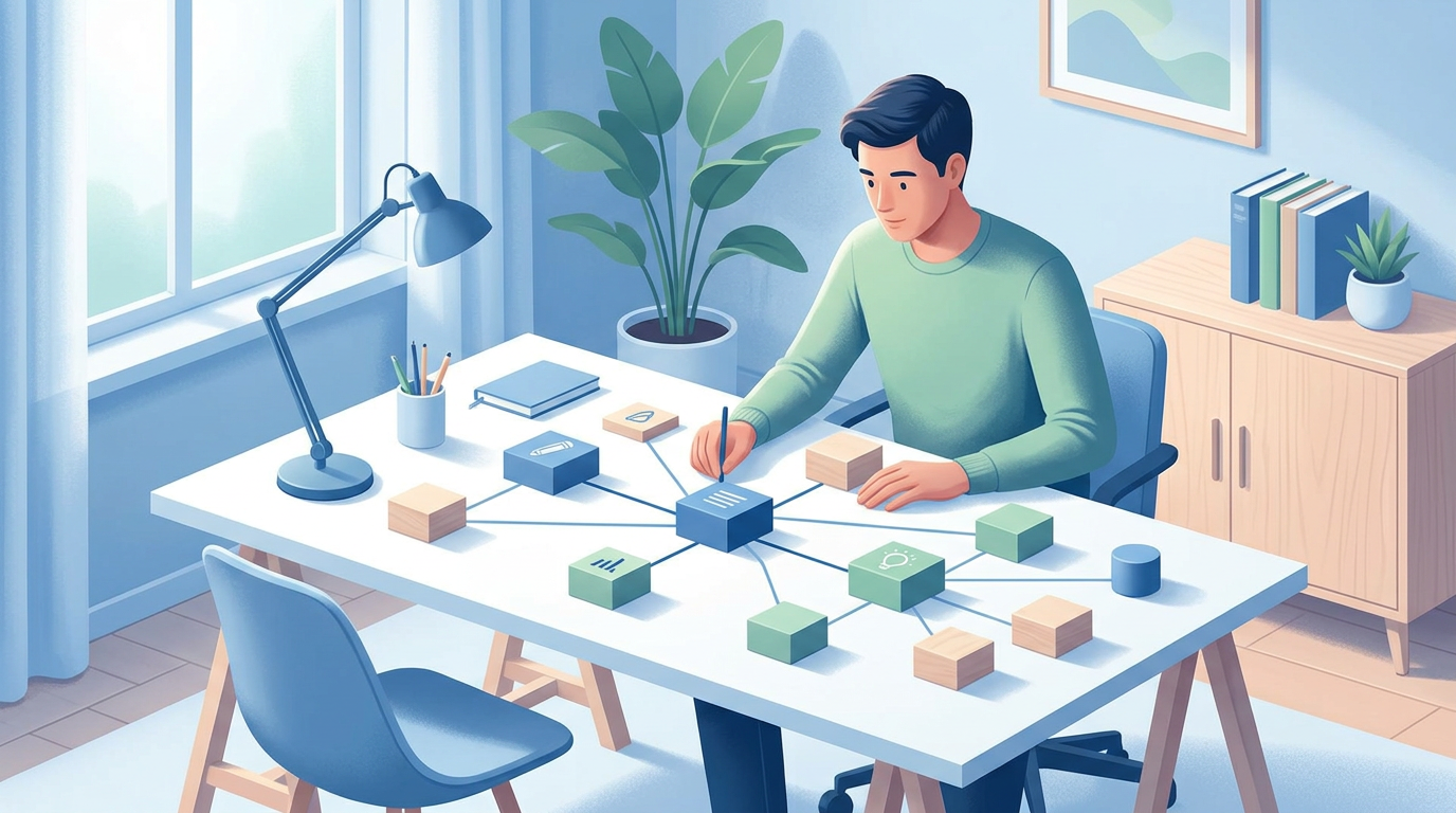Step-by-step visual guide showing how to create a portfolio project for remote work applications, including screenshots of Google Calendar coordination, email templates, and content calendar examples